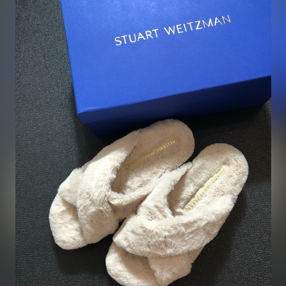 Stuart Weizmann Roza Lift Slide Chill Cream sz 8.5